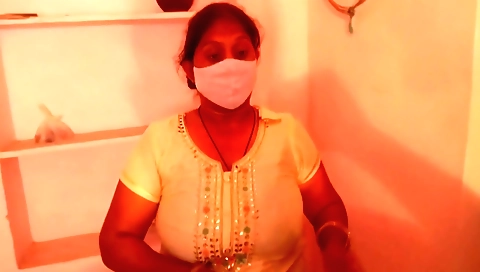 Indian teen girl with big boobs walks around the balcony