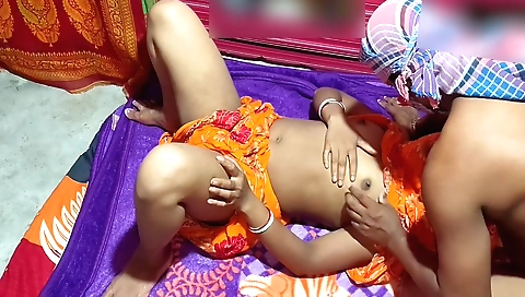 Indian hot wife making out and having fun in her home