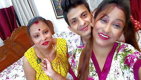 Indian chick is fucking a guy after having sex with a stepbro