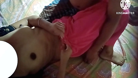 Indian teenhousewife getting fucked in the bedroom