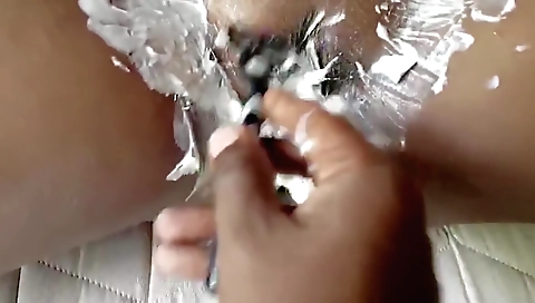 Indian amateur girl shoves a hard penis inside her hairy pussy