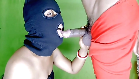 Busty wife giving handjob and taking a hard pounding