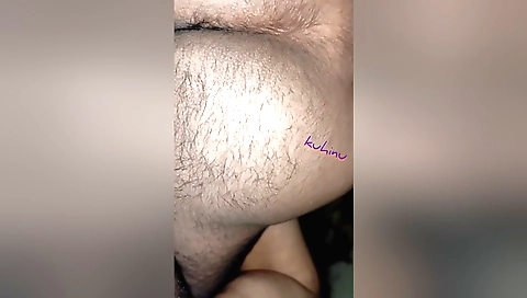 Indian teacher in a rain shower in her school room