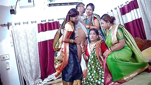Indian stepmom and her stepdaughter having a hot threesome