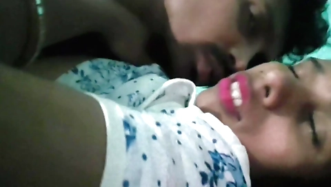 Indian brunette is sharing a bed with a neighbor wife