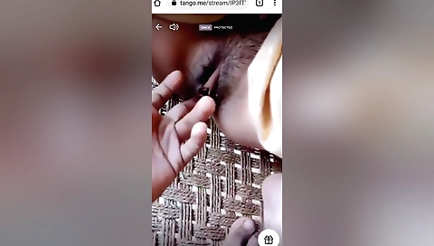 Amateur brunette with hairy pussy sings a cumshot song