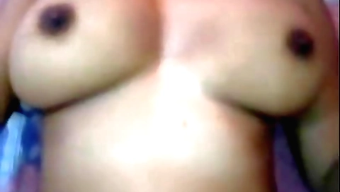 Brunette indian milf with huge tits and big boobs doing it