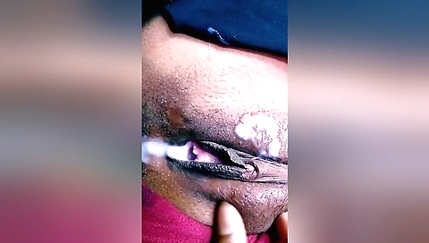 Indian man cums after fucking a sweet twat from behind