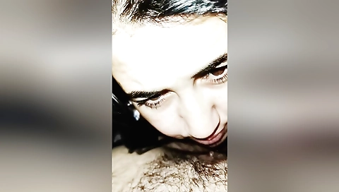 Homemade amateur big boob show of a hot brunette wife