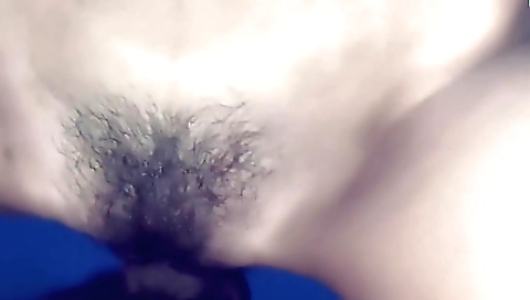 Sexy indian girl in a sexy dress shows off her hairy pussy