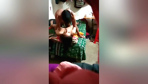 Brunette amateur video with a hot sex in front of the camera