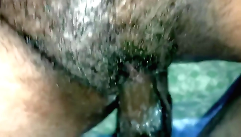 Indian cunt is getting creampie in her pussy and hairy