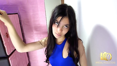 Indian brunette fucks in the locker room in the movie