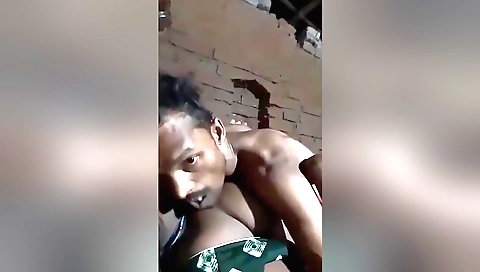 Amateur indian video showing two lovers play together