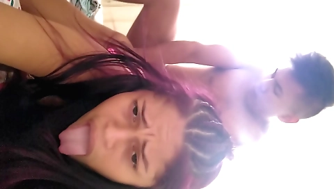 Indian step fantasy with hot redhead sucking and rough fucking