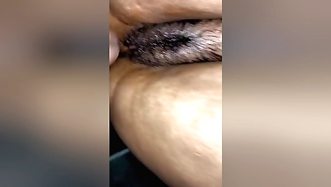 Indian babe gets her hairy pussy fucked in close-up