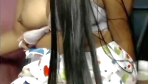 A brunette babe gives a great blowjob and gets banged by her man