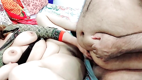 Hot blonde with big boobs making love to her stephusbuck