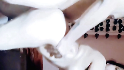 Indian brunette fucks her hairy pussy and rides a hard cock