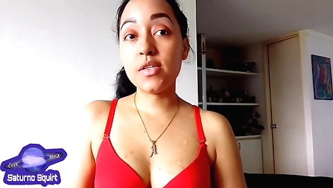 Busty Indian brunette gives a sexy solo porn video