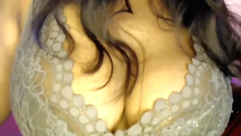 Sexy amateur brunette with nice tits enjoys solo sex