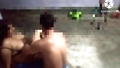 Amateur brunette in the morning is playing with a big dick