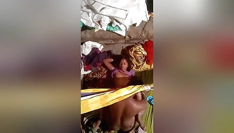 Indian woman in a white dress fucks in front of web cam