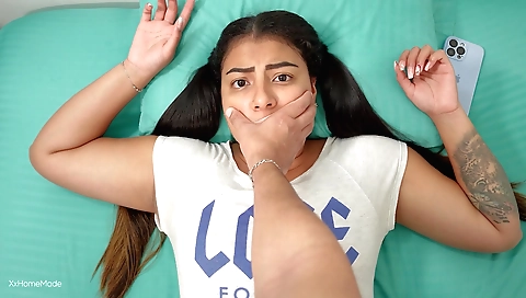 Indian wife takes her stepbrother home to make him fuck