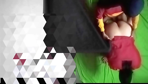 Sexy brunette woman is making out in an amateur video