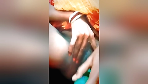 hairy naked woman gets naked for herself and masturbates