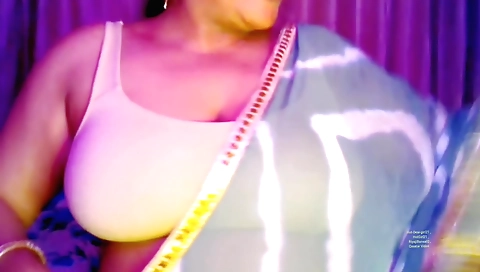 Indian brunette with perfect body fucks her neighbor's servant