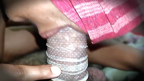 Indian amateur video with a hot brunette in POV style