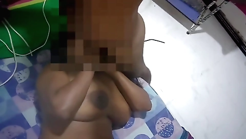 Big tits brunette in a sexy lingerie shows off her body