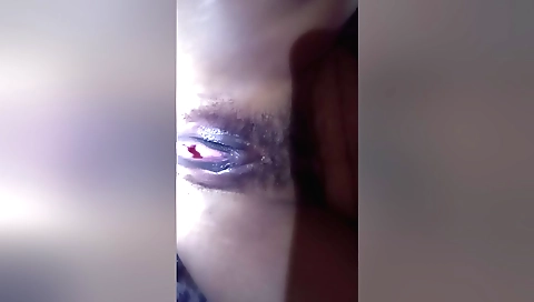 Indian amateur girl shows her hairy pussy and large boobs