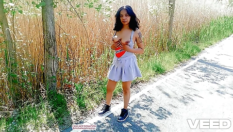 Indian rider riding a big dick outdoors in a public place