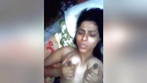 Bhabhi is a sexy brunette indian girl with big tits