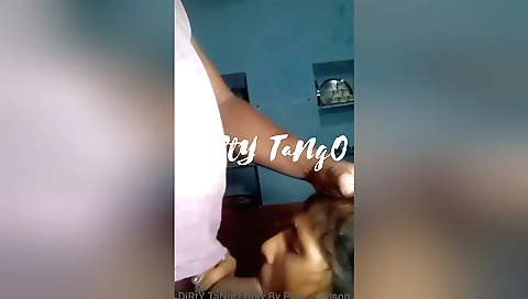 Handjob for hairy amateur brunette in hot tango vid