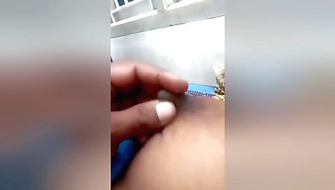 Indian woman is wearing a beautiful bikini in a homemade vid