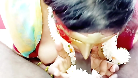 Indian girl fucks her stepdad in deepthroat and hand job