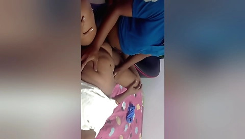 Indian teen and her husband are having a great day together