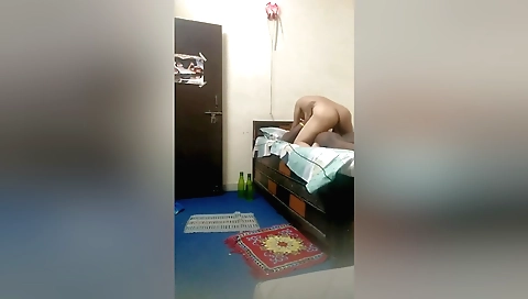 Indian brunette is getting her pussy fucked by a big man