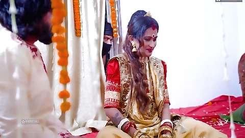 Indian milf threeway with handsome stepson and husband